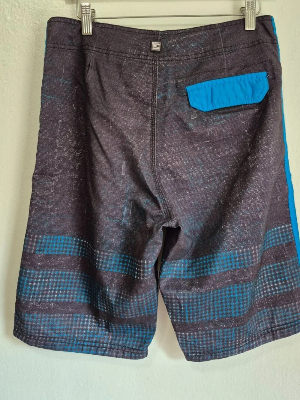DRIPT Men's Swim Board Shorts Black Blue Drawstring Size 40(30)